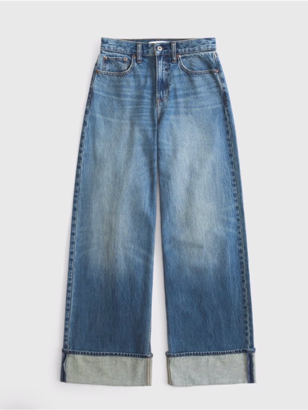 Abercrombie & Fitch High Rise Wide Leg Cuffed Jean 29 NWT